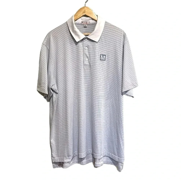 Peter Millar Men’s Casual Golf Polo Shirt Size XL Mediterra Performance Athletic - Picture 1 of 5